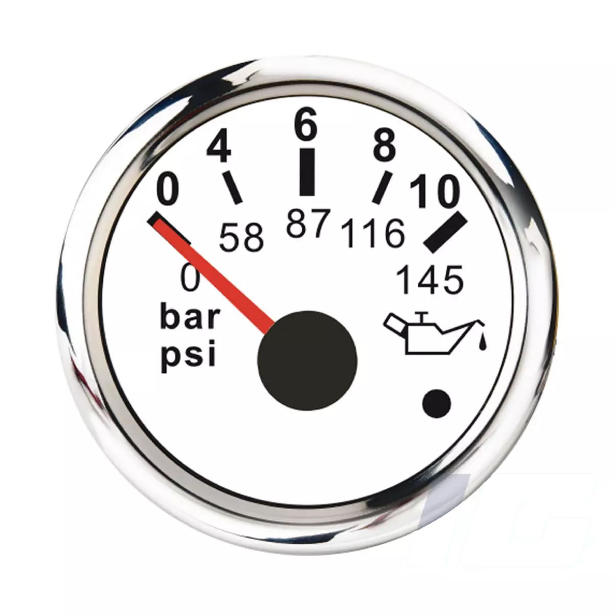 Marine oil pressure gauges